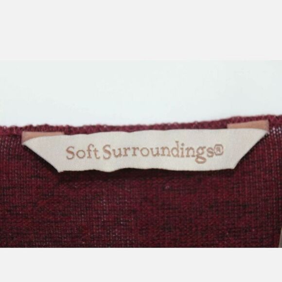 Soft Surroundings Lightweight Scoop Neck Sweater Tunic Top Womens Size XS Red - Picture 8 of 9